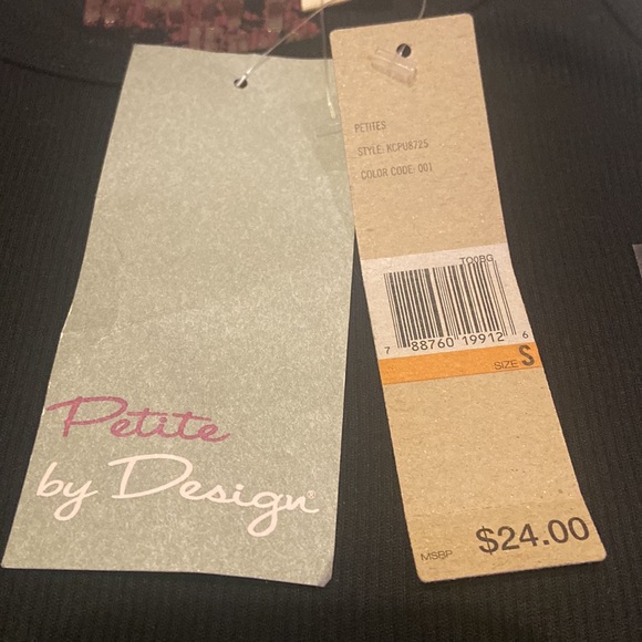 NWT DKNY Black Tank Top Size Small Petite - Picture 3 of 7